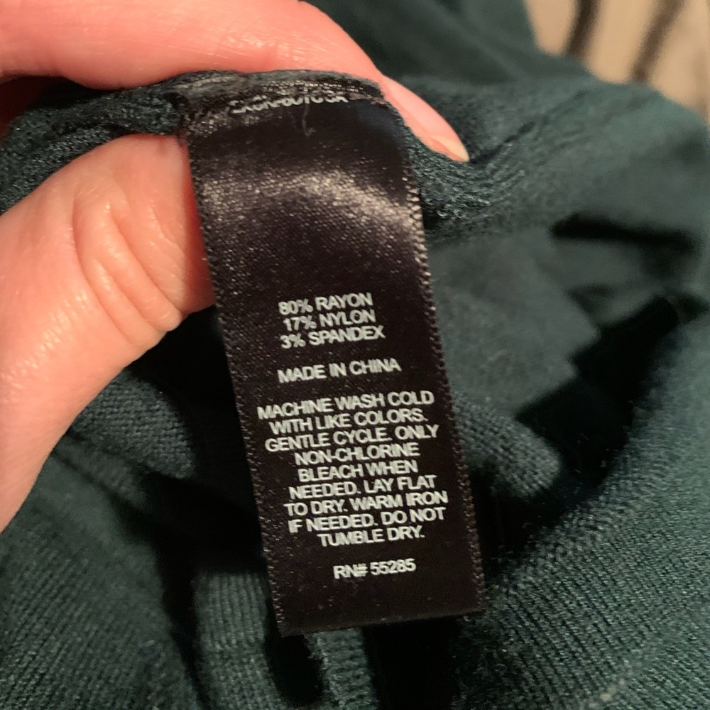 Express Rushed Hunter Green Dress - Picture 5 of 5